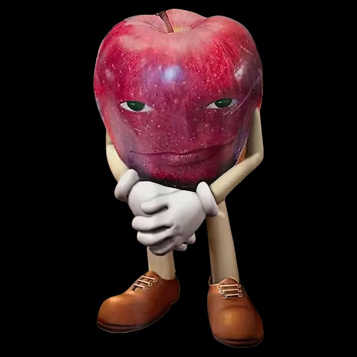 Me Asf Apple Funny Apple Face Meme Wapple Wool Snapback Cap