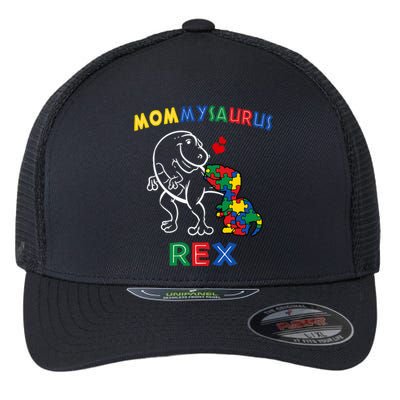 Mommysaurus Autism Awareness Mother's Day Mommy Dinosaur Mom Cute Gift Flexfit Unipanel Trucker Cap