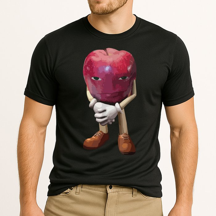 Me Asf Apple Funny Apple Face Meme Wapple Cooling Performance Crew T-Shirt