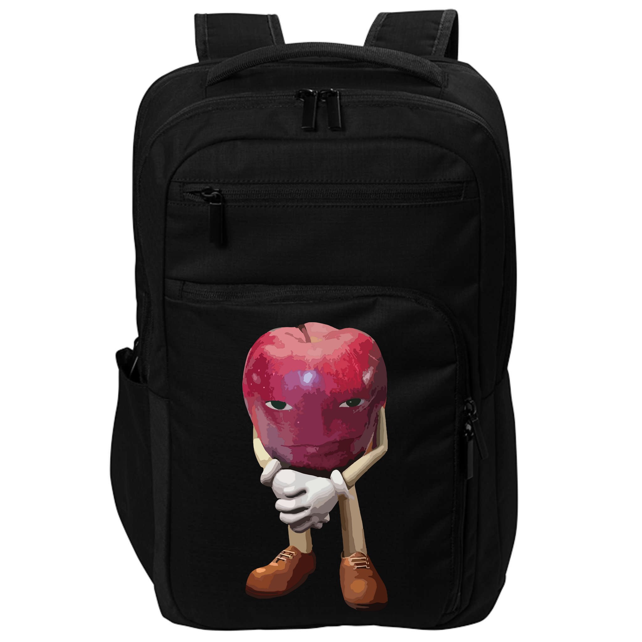Me Asf Apple Funny Apple Face Meme Wapple Impact Tech Backpack