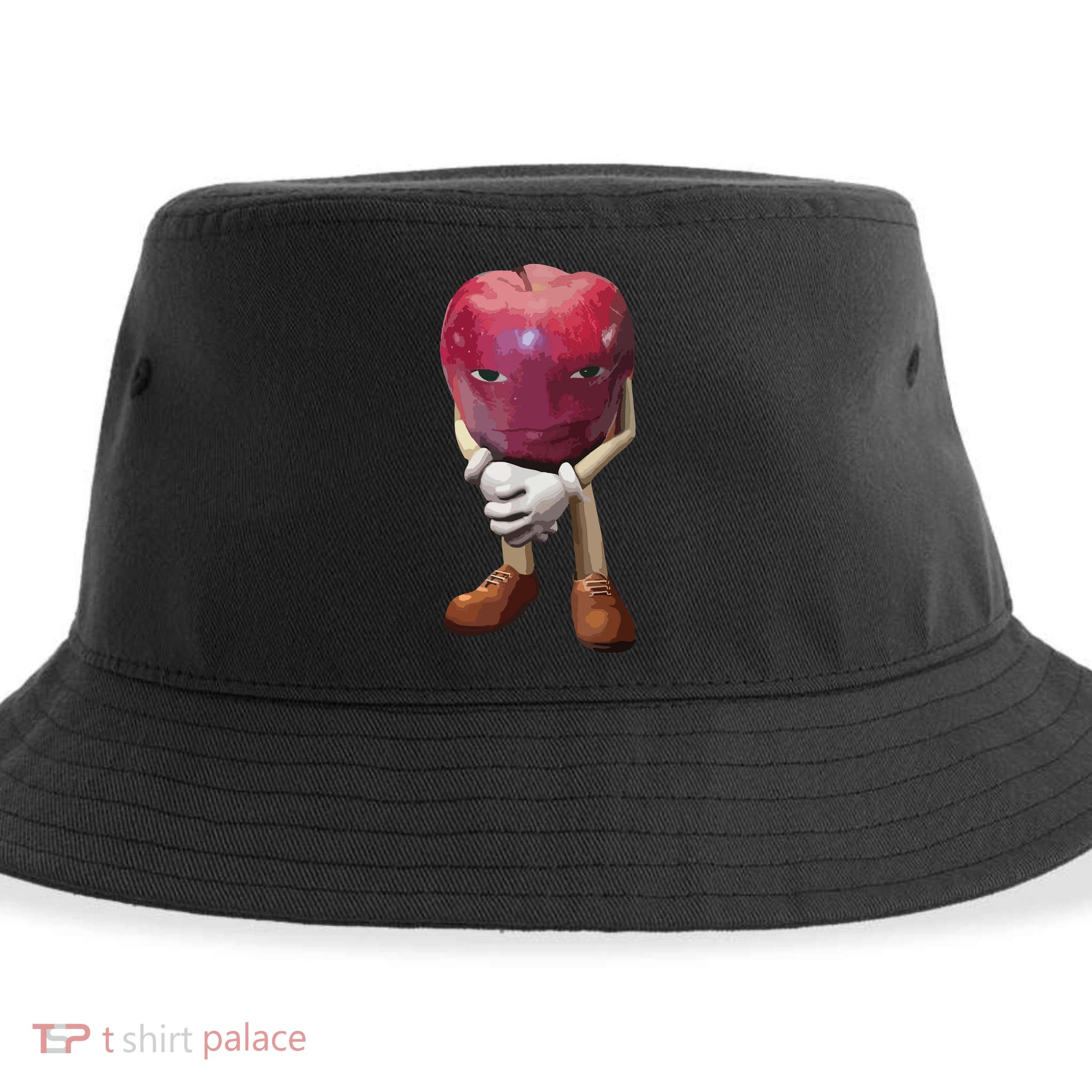 Me Asf Apple Funny Apple Face Meme Wapple Sustainable Bucket Hat