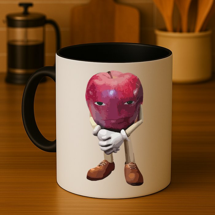 Me Asf Apple Funny Apple Face Meme Wapple Mug
