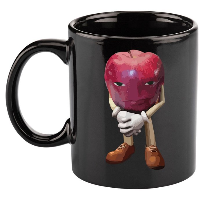 Me Asf Apple Funny Apple Face Meme Wapple 11oz C Handle Ceramic Mug