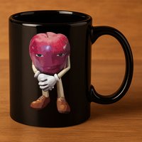Me Asf Apple Funny Apple Face Meme Wapple 11oz C Handle Ceramic Mug