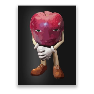 Me Asf Apple Funny Apple Face Meme Wapple Poster