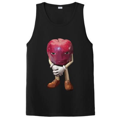 Me Asf Apple Funny Apple Face Meme Wapple PosiCharge Competitor Tank