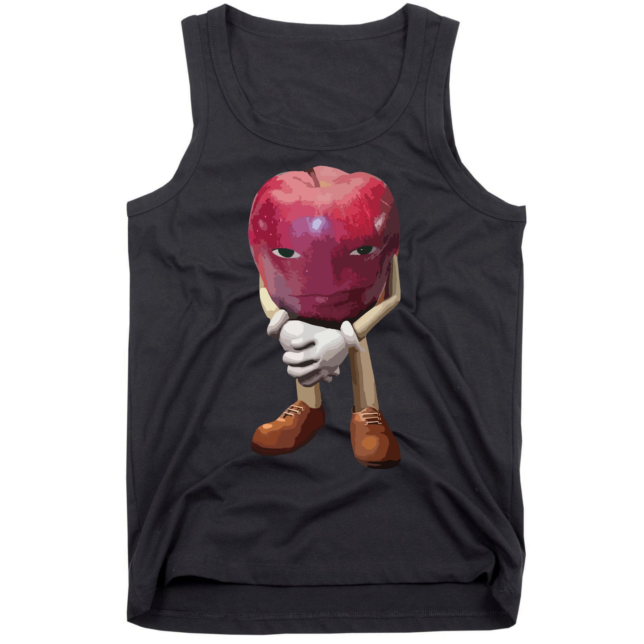 Me Asf Apple Funny Apple Face Meme Wapple Tank Top