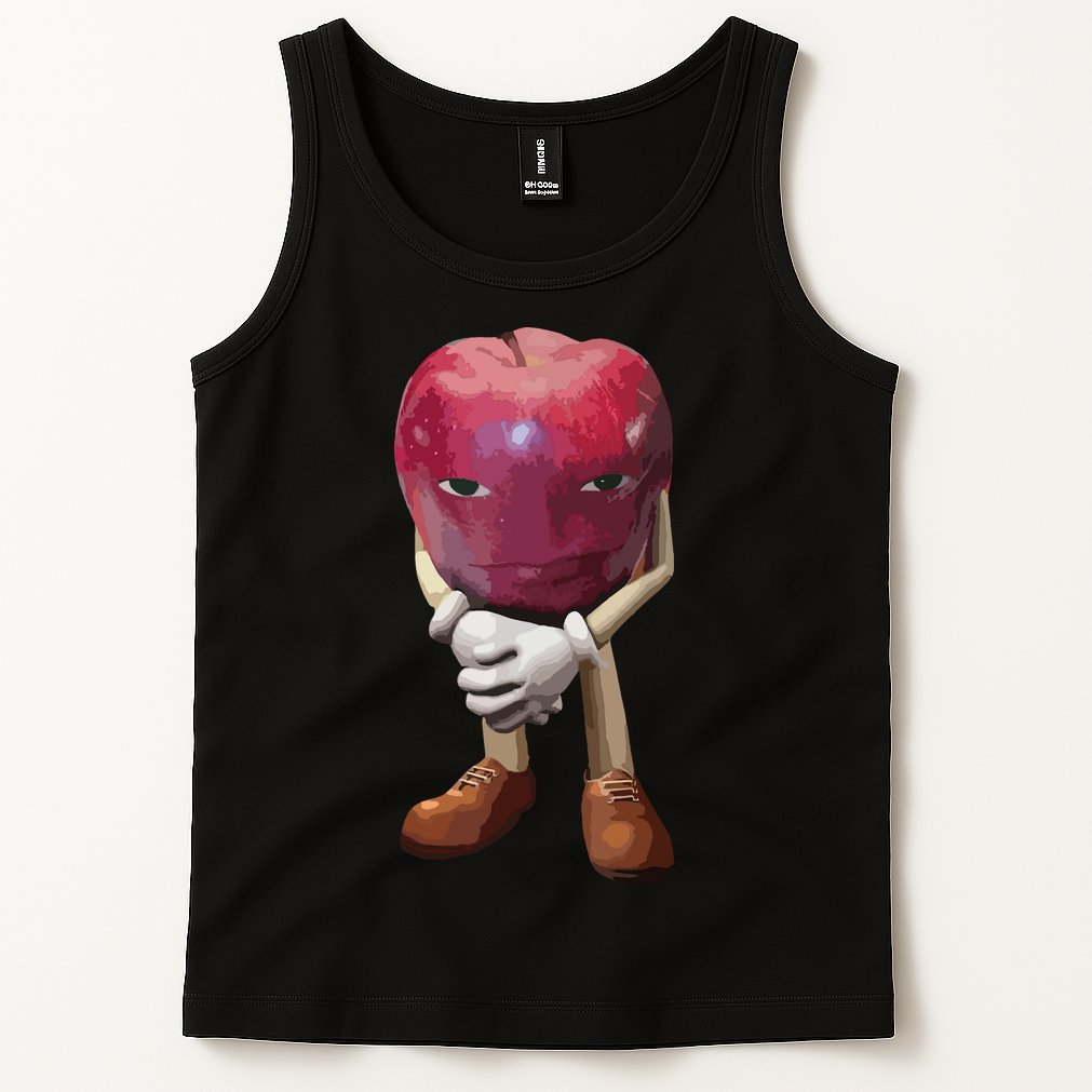 Me Asf Apple Funny Apple Face Meme Wapple Tank Top