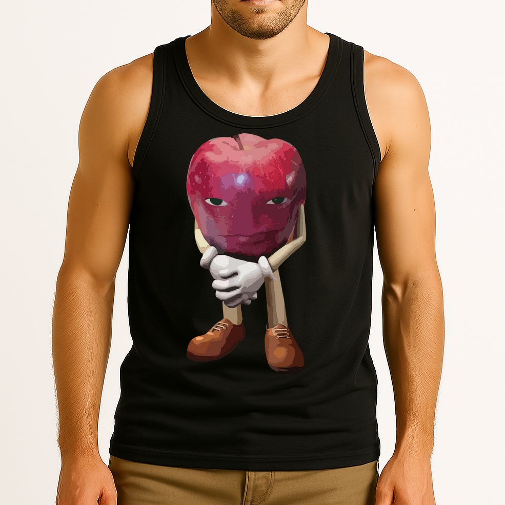 Me Asf Apple Funny Apple Face Meme Wapple Tank Top