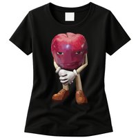 Me Asf Apple Funny Apple Face Meme Wapple Womens T-Shirt