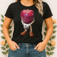 Me Asf Apple Funny Apple Face Meme Wapple Womens T-Shirt