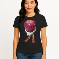 Me Asf Apple Funny Apple Face Meme Wapple Womens T-Shirt