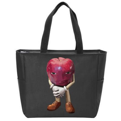 Me Asf Apple Funny Apple Face Meme Wapple Zip Tote Bag