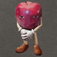 Me Asf Apple Funny Apple Face Meme Wapple Cotton Canvas Backpack