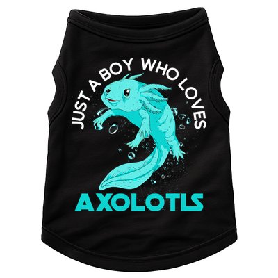 Mexican Amphibian Animal Just A Boy Who Loves Axolotls  Doggie Tank