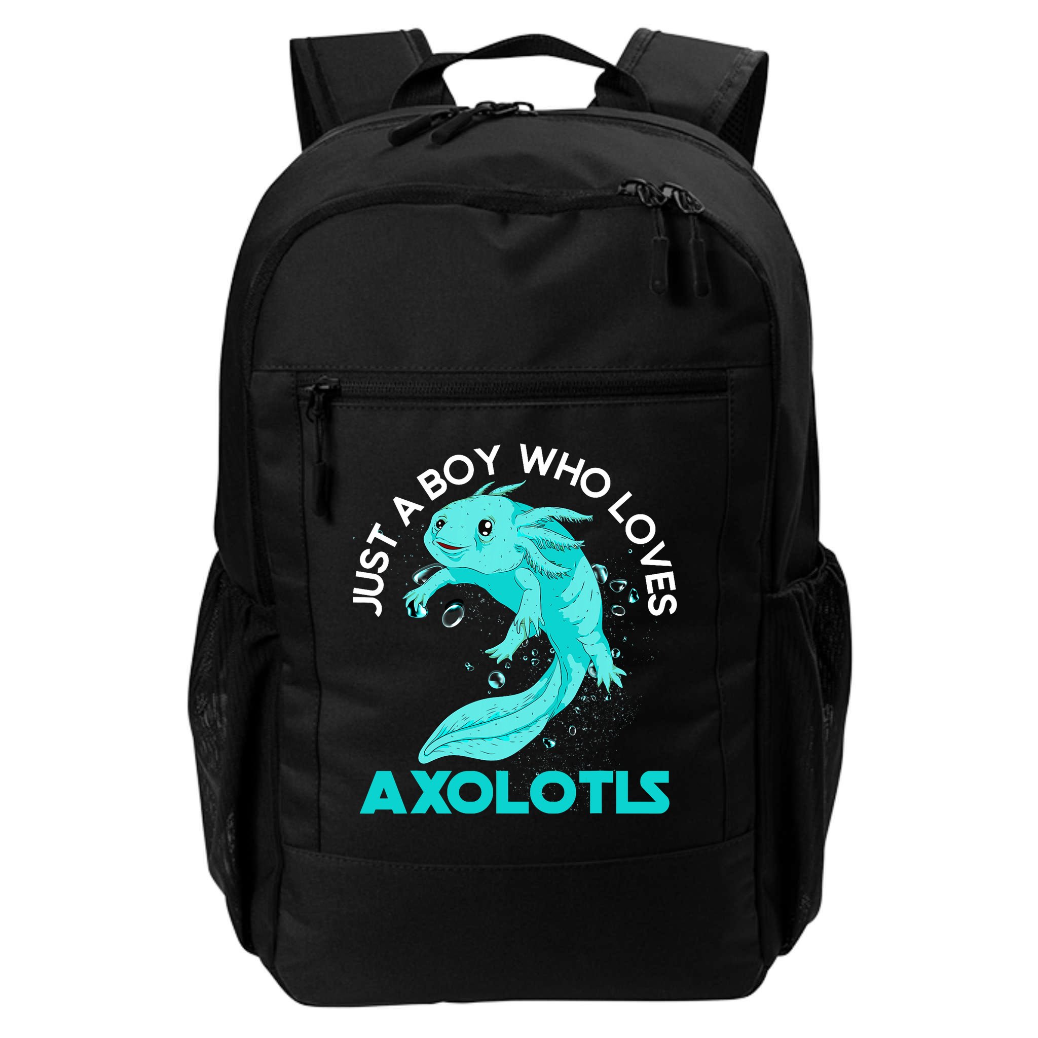 Mexican Amphibian Animal Just A Boy Who Loves Axolotls  Backpack