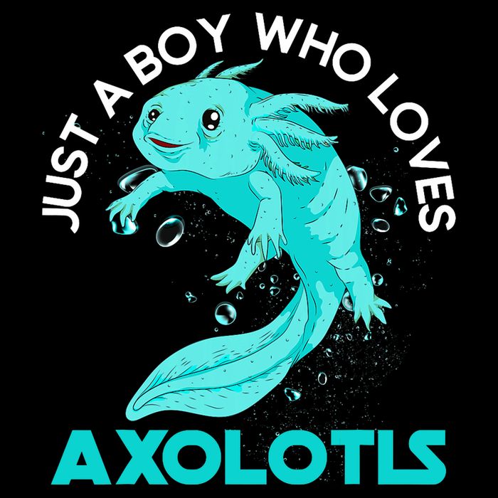 Mexican Amphibian Animal Just A Boy Who Loves Axolotls  Button