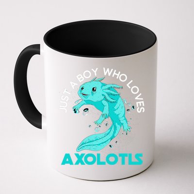 Mexican Amphibian Animal Just A Boy Who Loves Axolotls  Mug