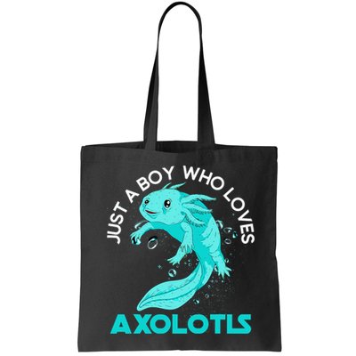 Mexican Amphibian Animal Just A Boy Who Loves Axolotls  Bag