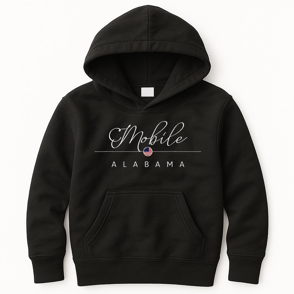 Mobile Alabama Al On Mobile Kids Hoodie