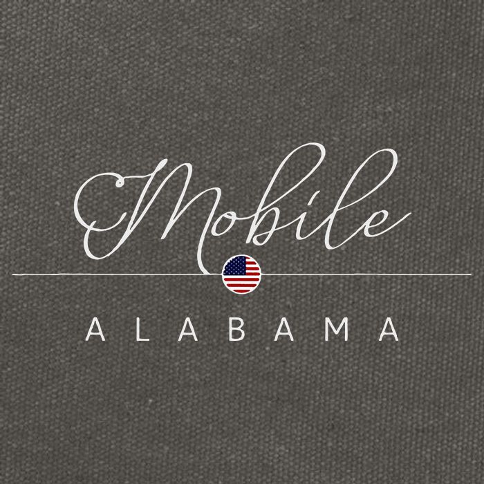 Mobile Alabama Al On Mobile Cotton Canvas Backpack