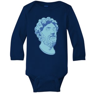 Marcus Aurelius Art Baby Long Sleeve Bodysuit