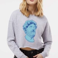 Marcus Aurelius Art Cropped Pullover Crew