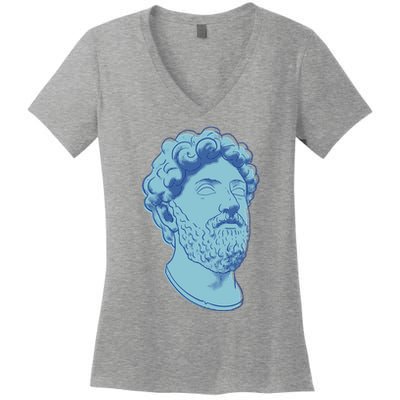 Marcus Aurelius Art Women's V-Neck T-Shirt