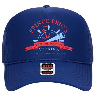 Maritime Academy Atlantica Est 1989 Sailing Swimming Fishing Meaningful Gift High Crown Mesh Back Trucker Hat