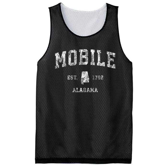 Mobile Alabama Al Vintage Athletic Sports Design Mesh Reversible Basketball Jersey Tank