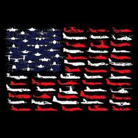 Military Aviation American Flag Aircraft Distressed Design Impact Tech Backpack