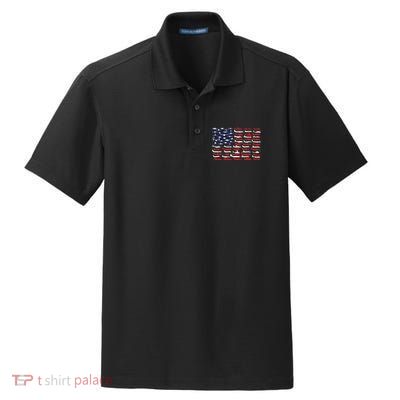 Military Aviation American Flag Aircraft Distressed Design Dry Zone Grid Polo