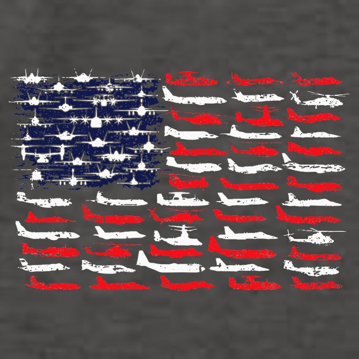 Military Aviation American Flag Aircraft Distressed Design Vector Backpack