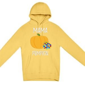 Mamapumpkin Autism Awareness Women Mom Funny Premium Pullover Hoodie