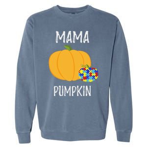 Mamapumpkin Autism Awareness Women Mom Funny Garment-Dyed Sweatshirt