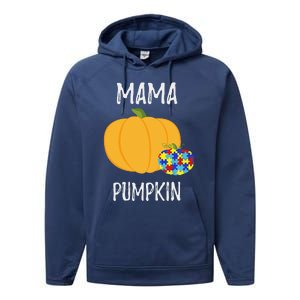 Mamapumpkin Autism Awareness Women Mom Funny Performance Fleece Hoodie