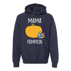 Mamapumpkin Autism Awareness Women Mom Funny Premium Hoodie