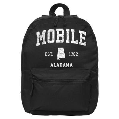 Mobile Alabama Al Vintage Established Sports Design 16 in Basic Backpack