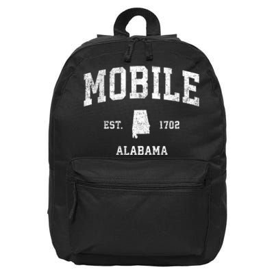 Mobile Alabama Al Vintage Established Sports Design 16 in Basic Backpack