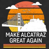 Make America Alcatraz Great Again 7 Panel Mesh Trucker Snapback Hat