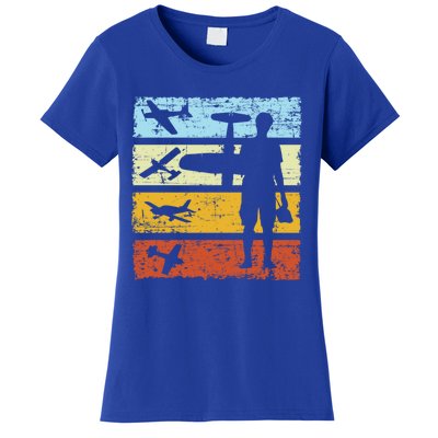 Model Airplane Aviation Rc Flight Retro Vintage Gift Women's T-Shirt