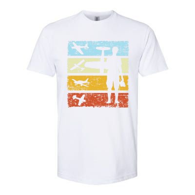 Model Airplane Aviation Rc Flight Retro Vintage Gift Softstyle® CVC T-Shirt