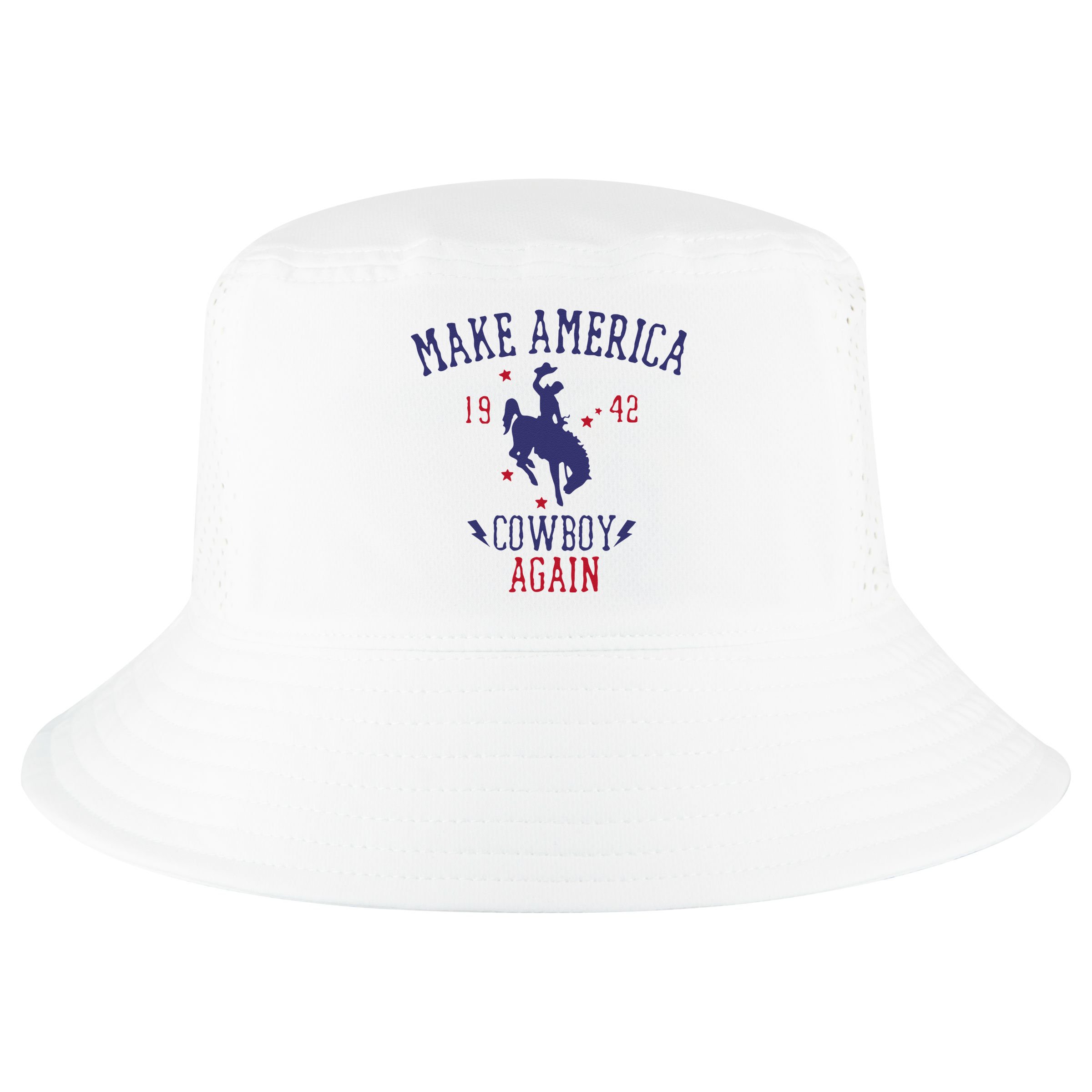 Makes America A Cowboy Again Western Life Country Cool Comfort Performance Bucket Hat