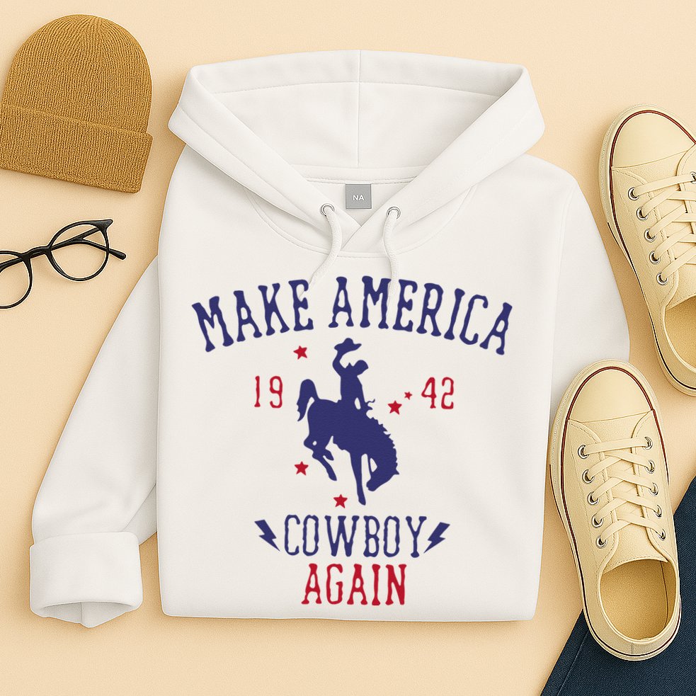 Makes America A Cowboy Again Western Life Country Hoodie