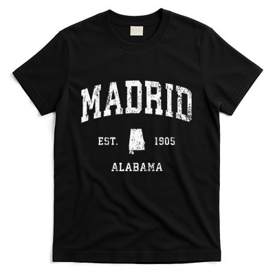 Madrid Alabama Al Vintage Athletic Sports Design T-Shirt