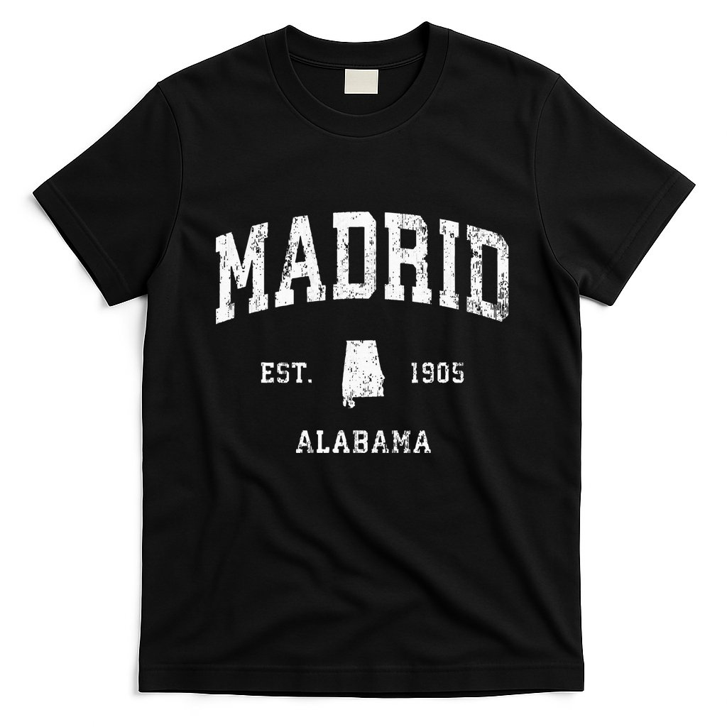 Madrid Alabama Al Vintage Athletic Sports Design T-Shirt