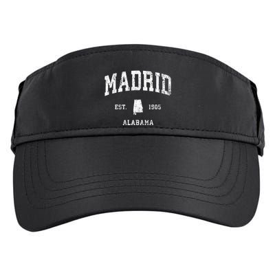 Madrid Alabama Al Vintage Athletic Sports Design Adult Drive Performance Visor