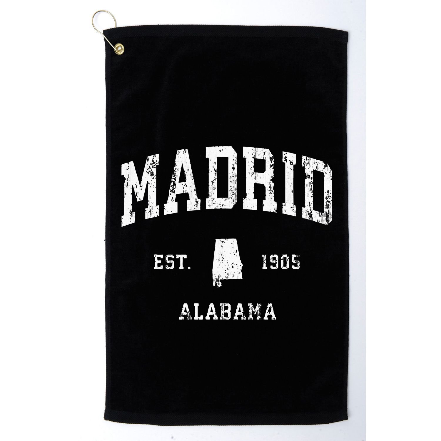 Madrid Alabama Al Vintage Athletic Sports Design Golf Towel