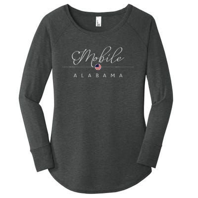 Mobile Alabama Al On Mobile Women's Perfect Tri Tunic Long Sleeve Shirt