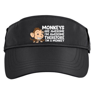 Monkeys Are Awesome I'm Awesome Therefore I'm A Monkey Adult Drive Performance Visor